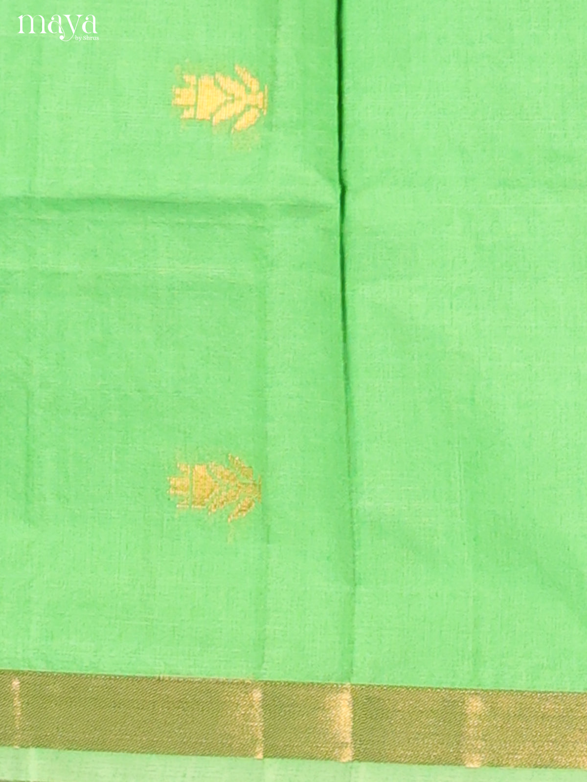 Pista Green & Pink-Semi silkcotton salwar unstitch