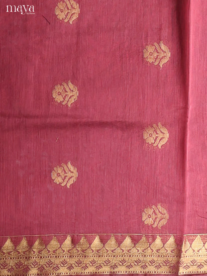 Red & Blue-Semi silkcotton salwar unstitch