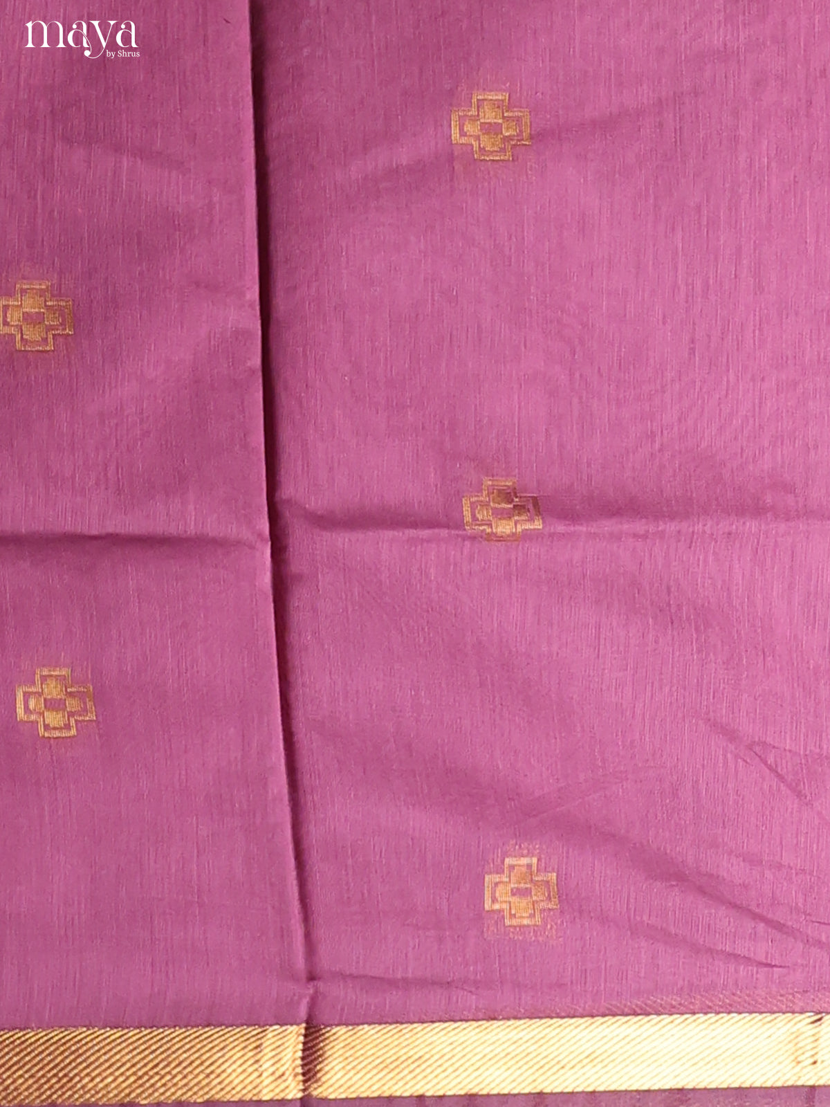 Pink & Brown -Semi silkcotton salwar unstitch