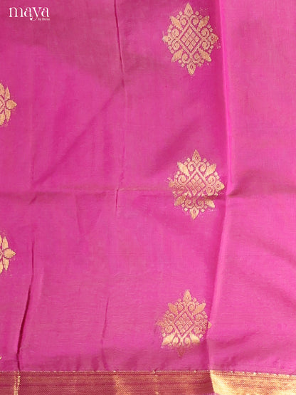Purple & Grey-Semi silkcotton salwar unstitch