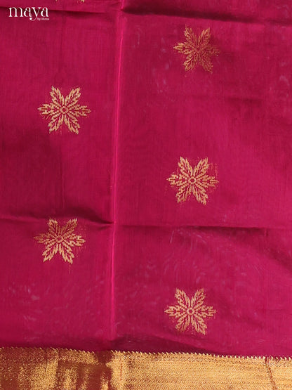 Maroon & Blue -Semi silkcotton salwar unstitch