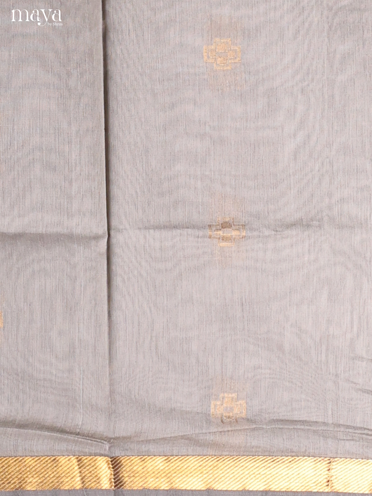 Grey & Black-Semi silkcotton salwar unstitch