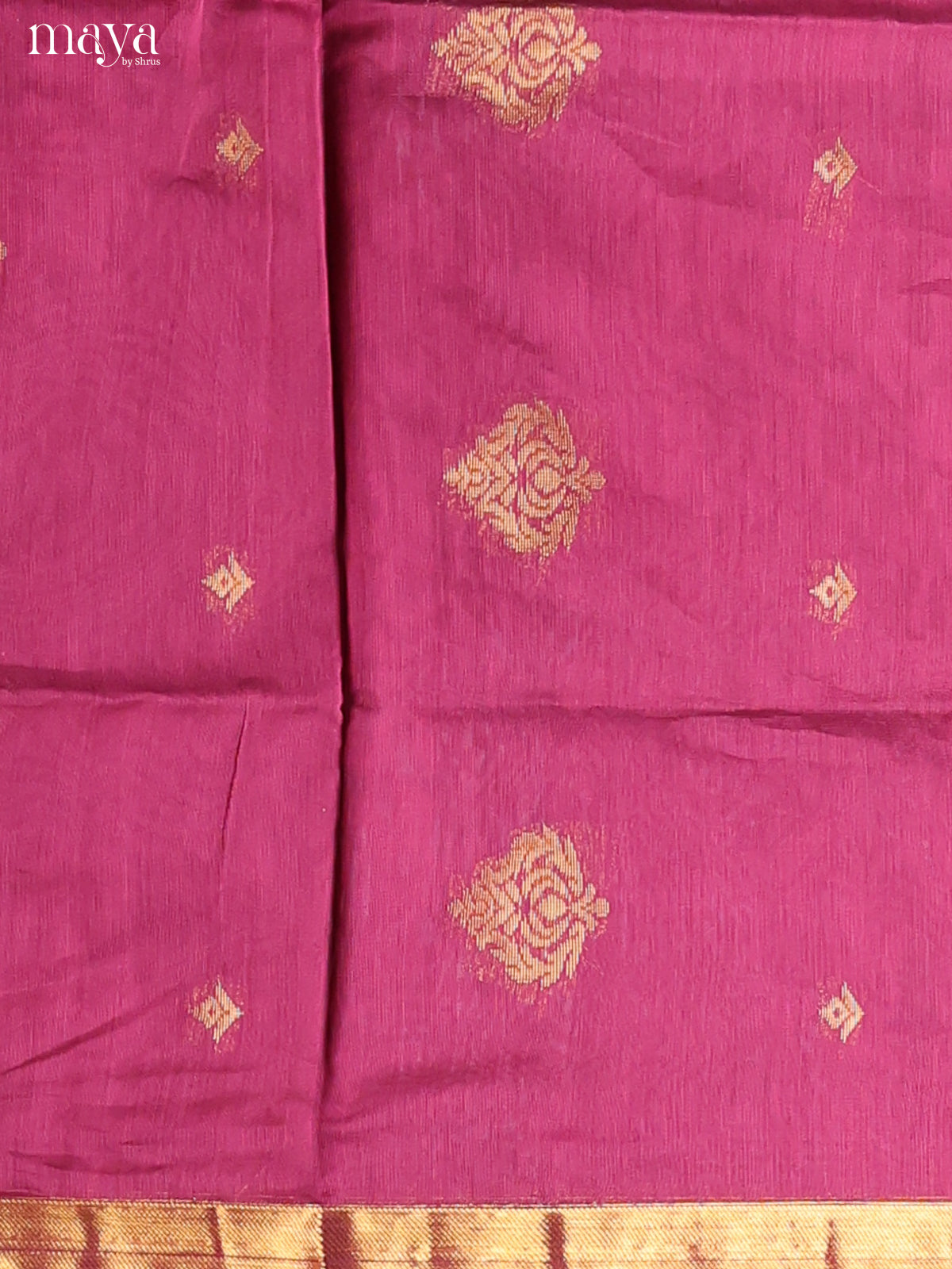 Maroon & Grey -Semi silkcotton salwar unstitch
