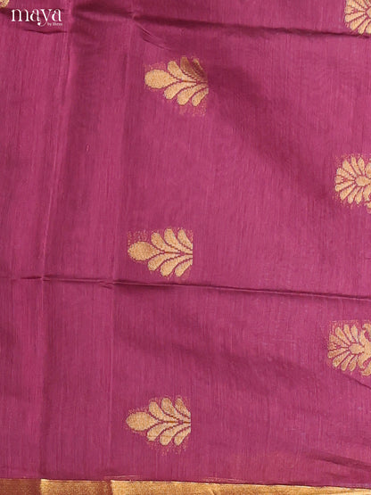 Maroon & Green -Semi silkcotton salwar unstitch