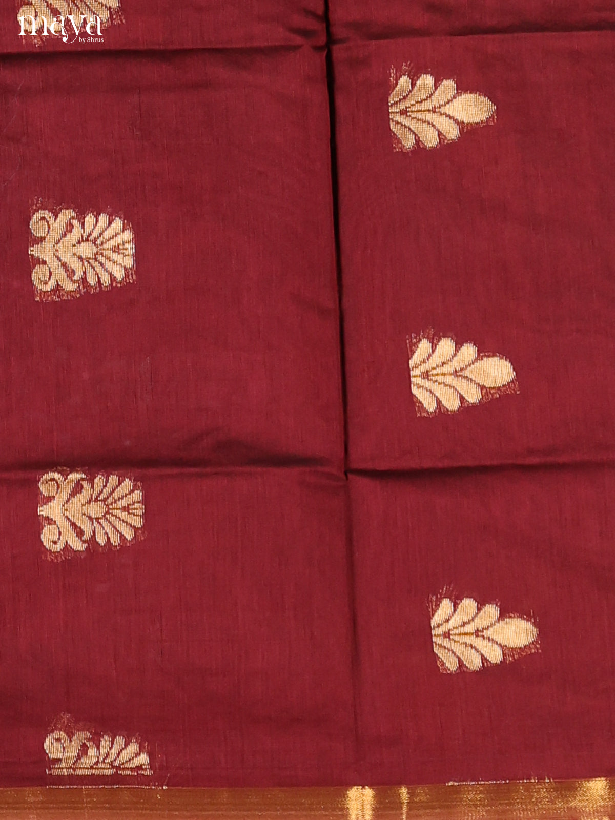 Maroon & Blue-Semi silkcotton salwar unstitch