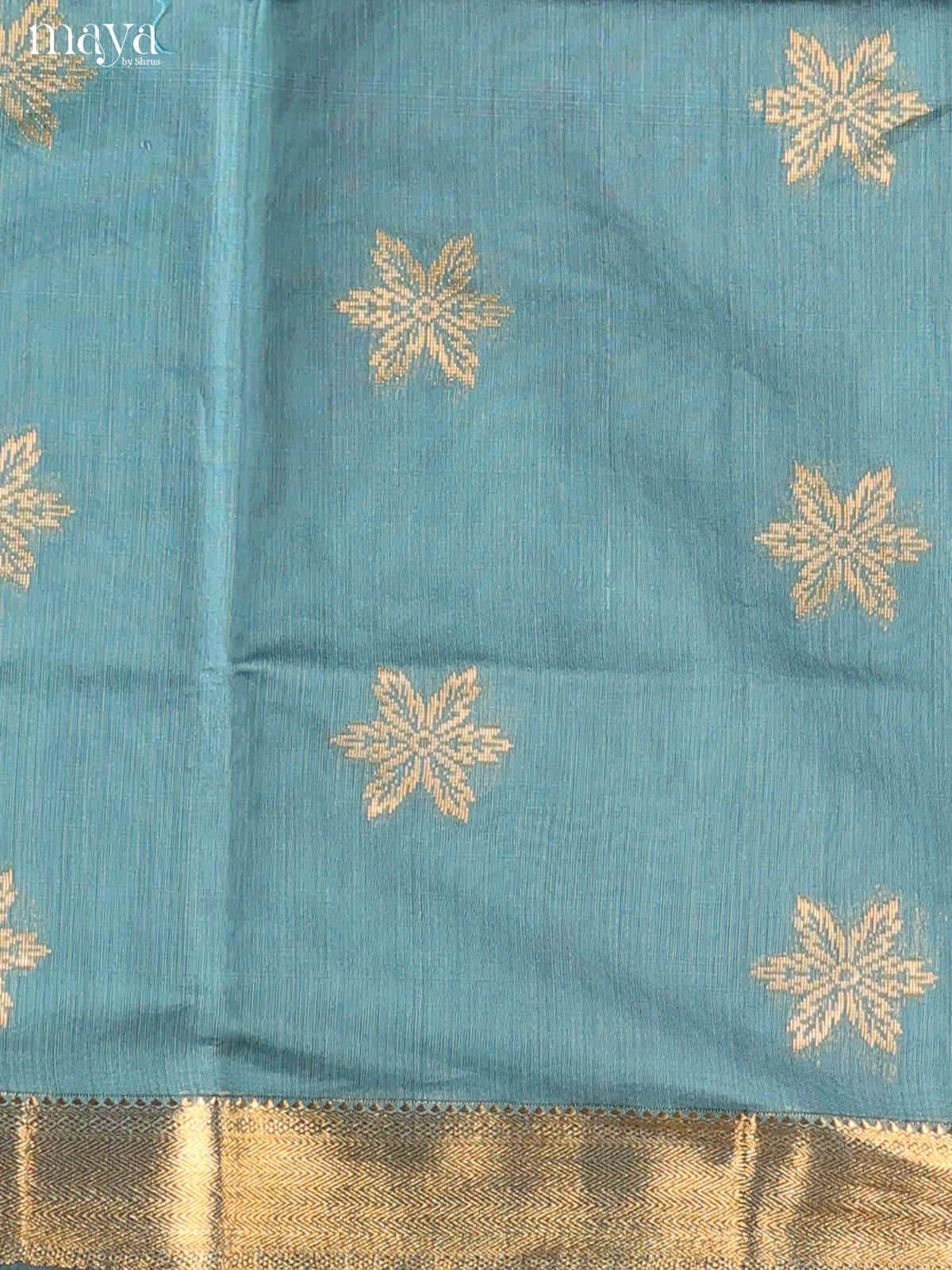 Blue -Semi silkcotton salwar unstitch