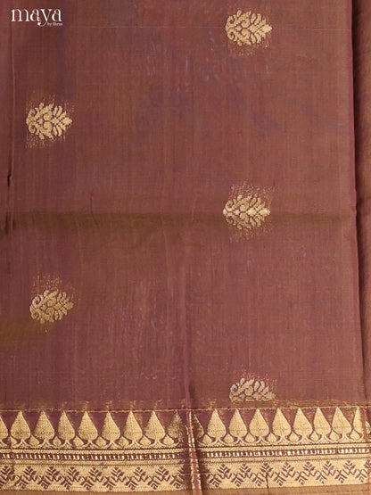 Brown-Semi silkcotton salwar unstitch