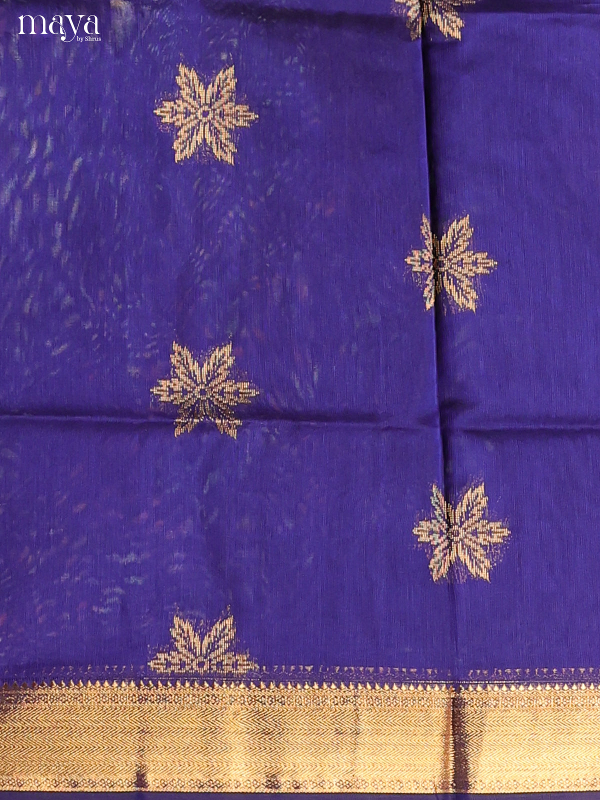 Blue-Semi silkcotton salwar unstitch