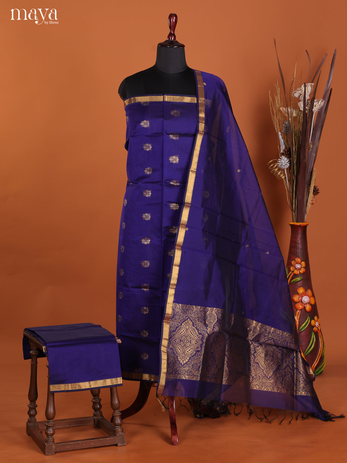 MDK20016-Semi silkcotton salwar unstitch