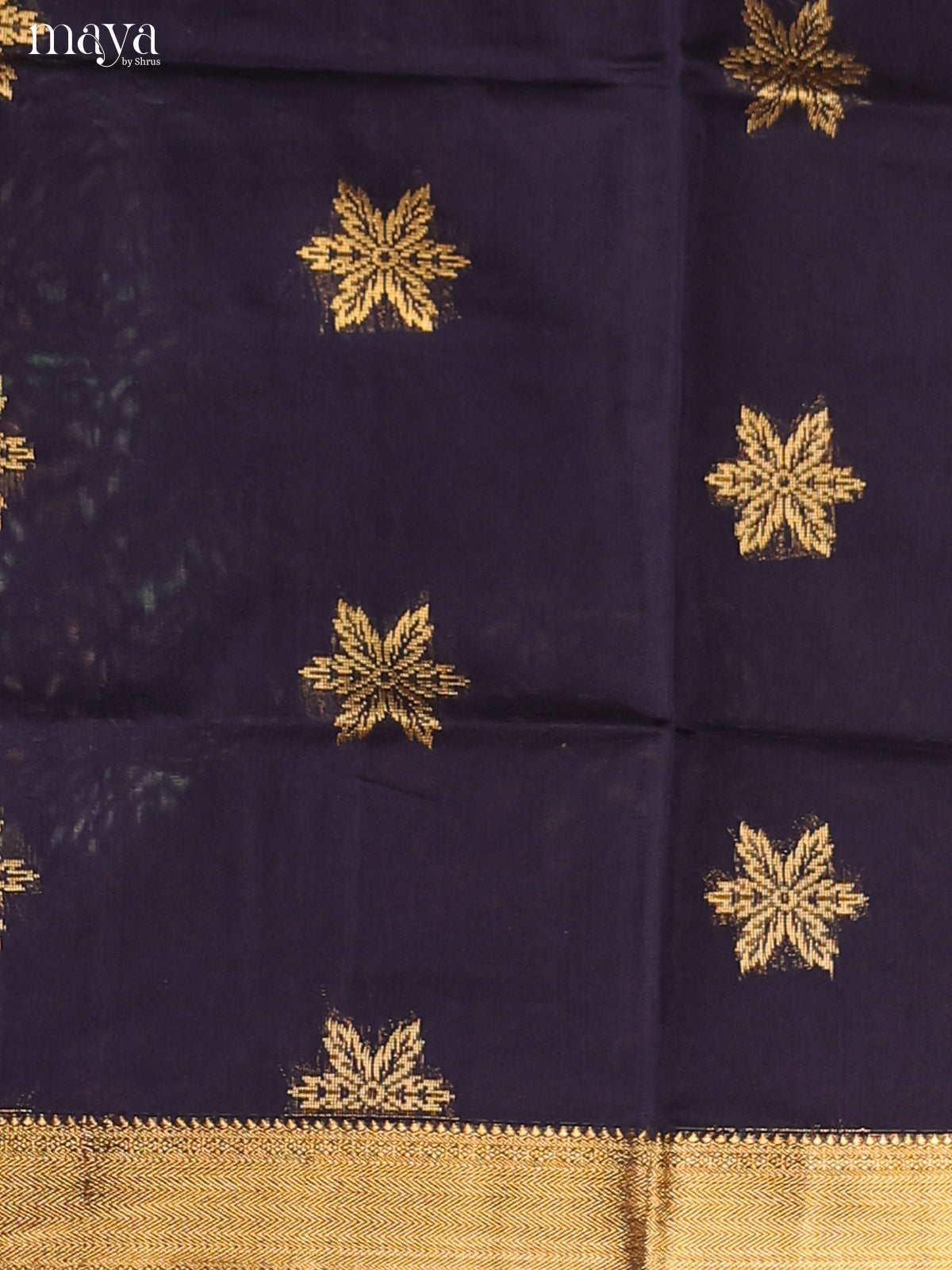 Blue -Semi silkcotton salwar unstitch