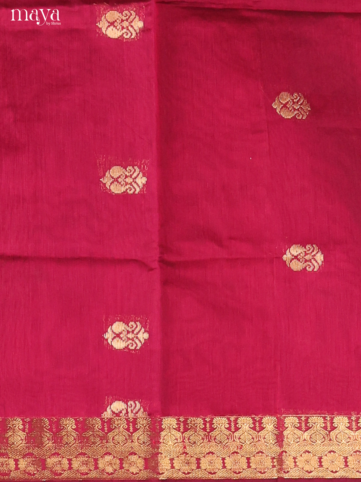 Maroon -Semi silkcotton salwar unstitch