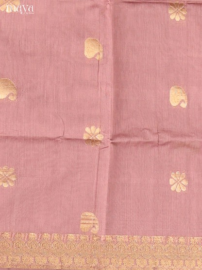 Mauve-Semi silkcotton salwar unstitch