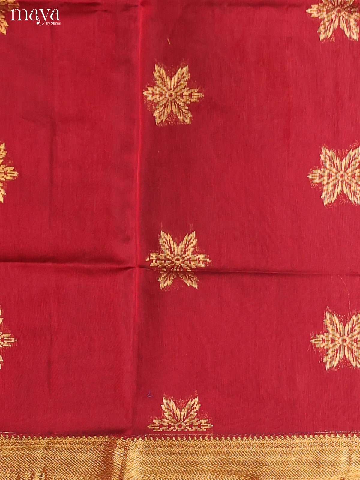 Maroon -Semi silkcotton salwar unstitch