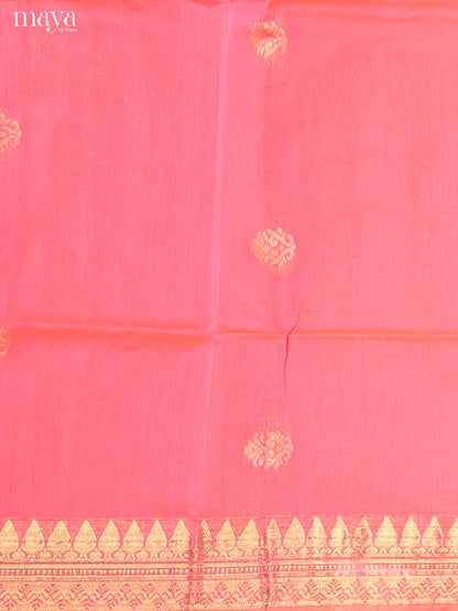 Pink -Semi silkcotton salwar unstitch