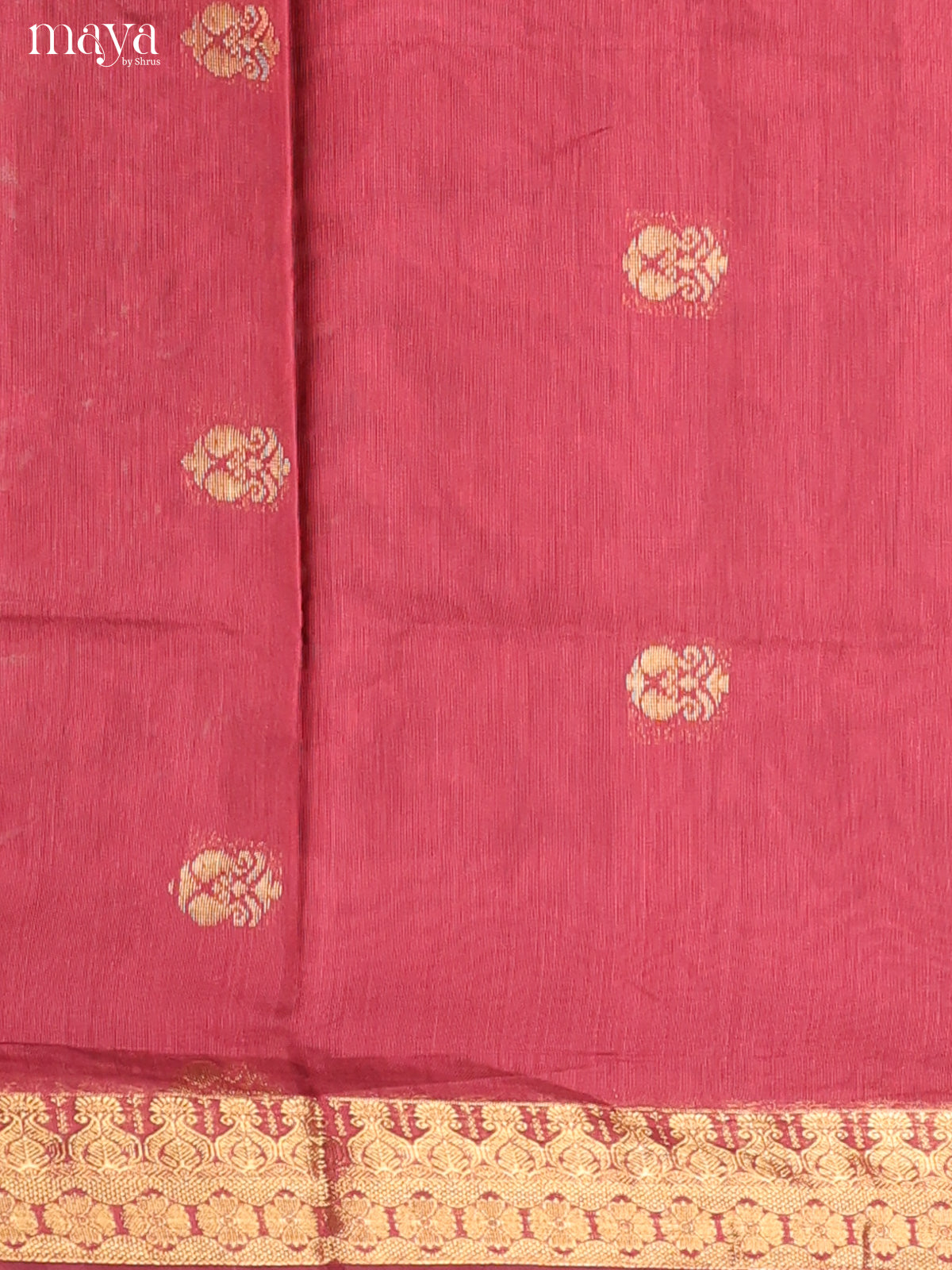 Maroon -Semi silkcotton salwar unstitch