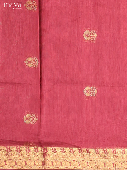 Maroon -Semi silkcotton salwar unstitch