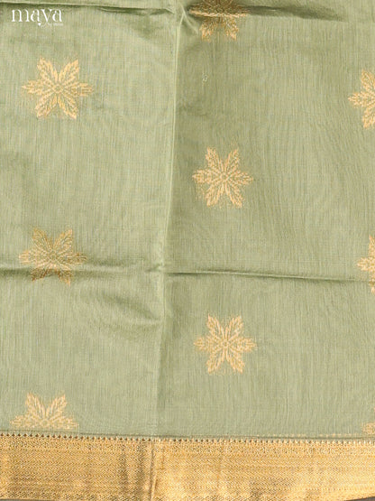 Grey Green-Semi silkcotton salwar unstitch