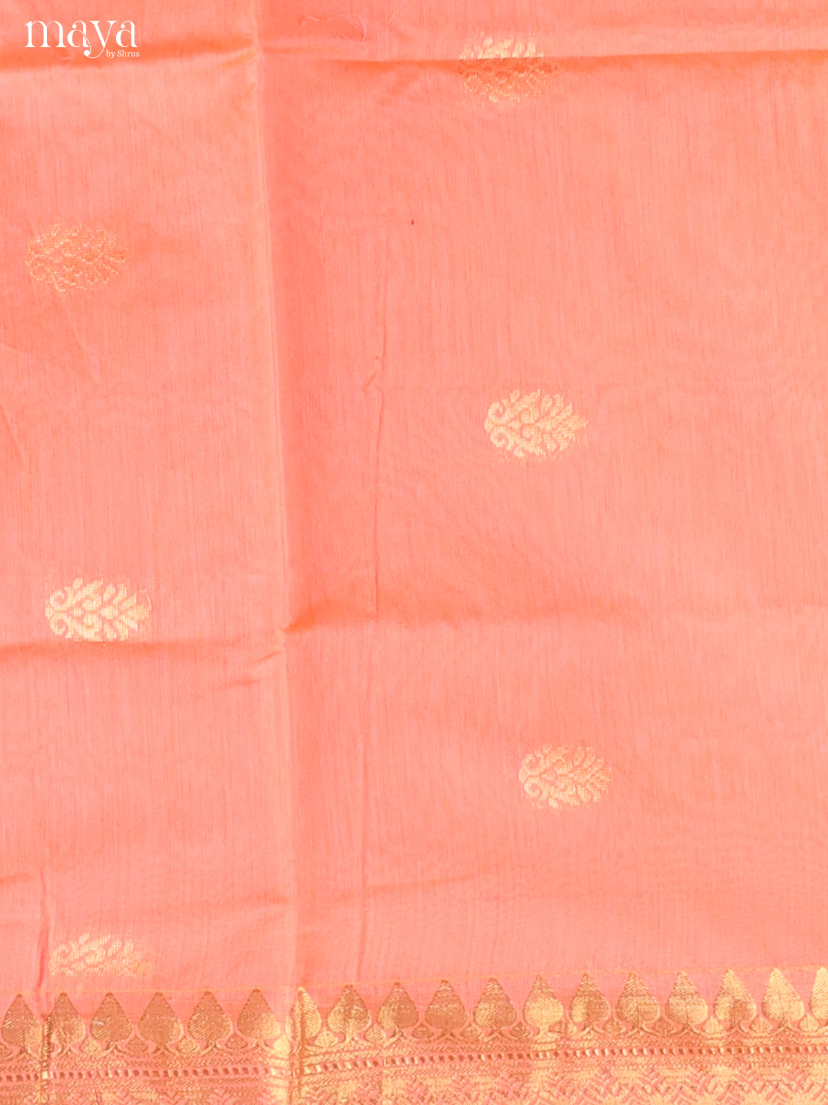 Peach -Semi silkcotton salwar unstitch