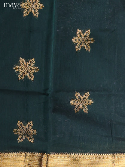 Green-Semi silkcotton salwar unstitch
