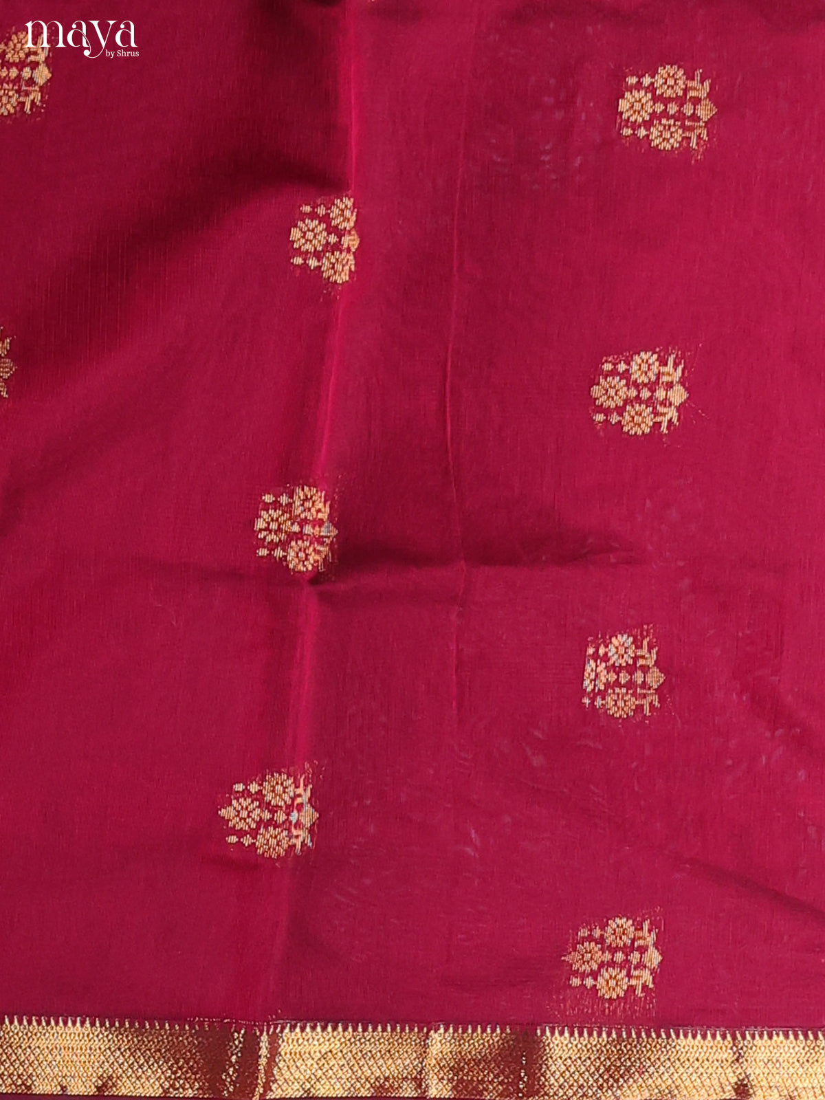 Maroon-Semi silkcotton salwar unstitch