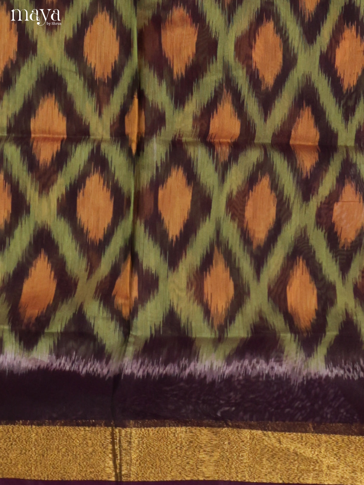 Green & Jamun-Pochampally Salwar Unstitch