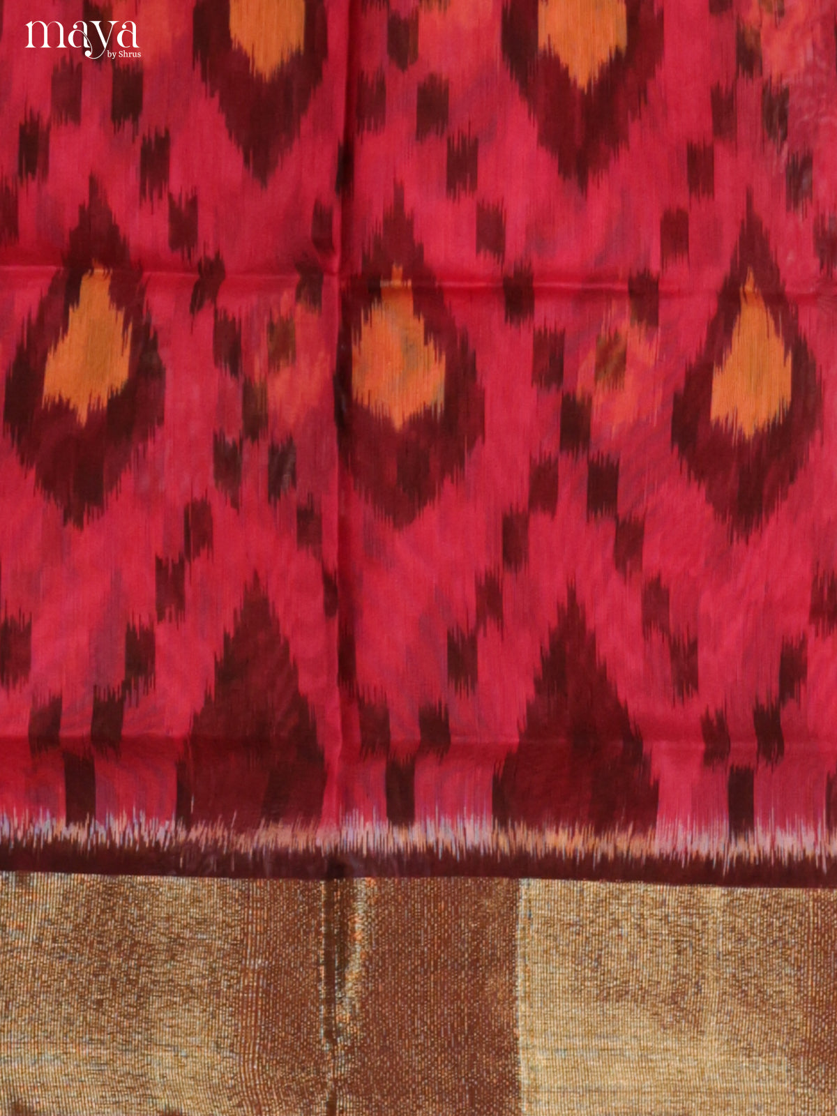 Pink & Green -Pochampally Salwar Unstitch
