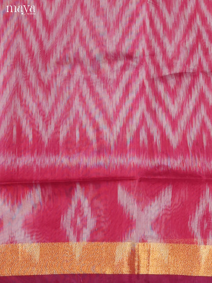 Maroon-Pochampally Salwar Unstitch
