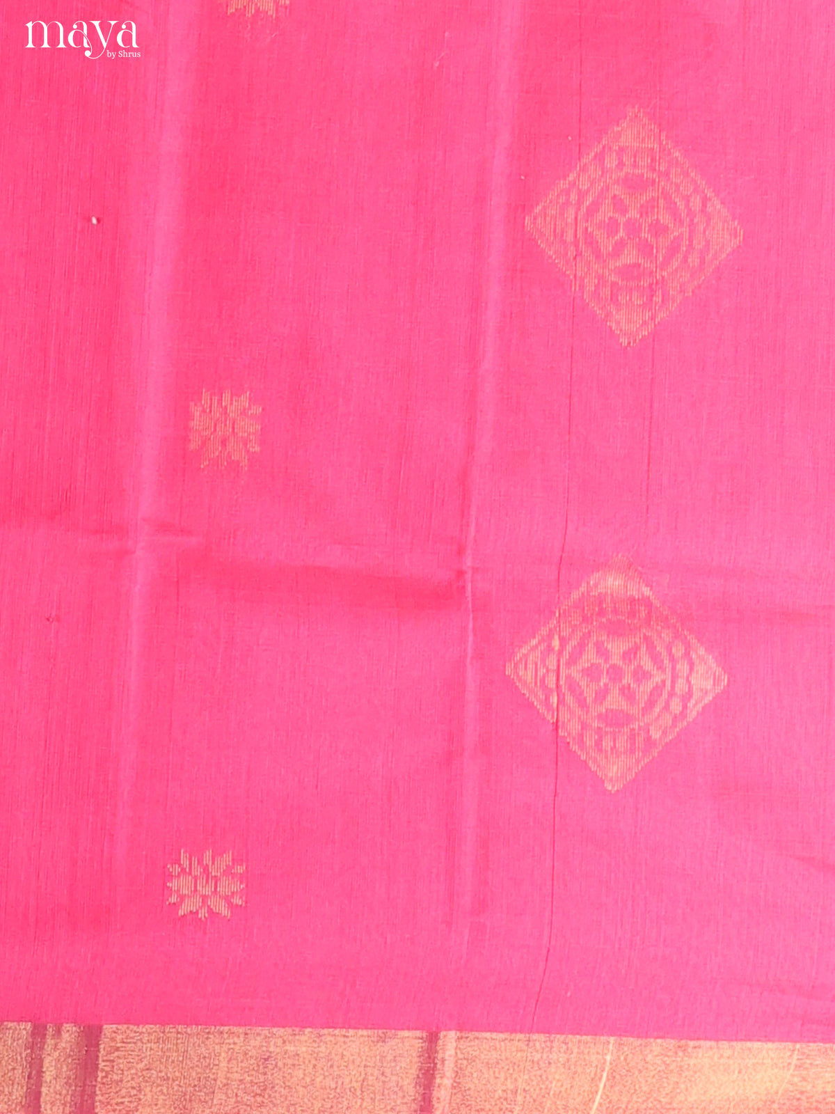 Pink & Blue-Silkcotton salwar Unstitch