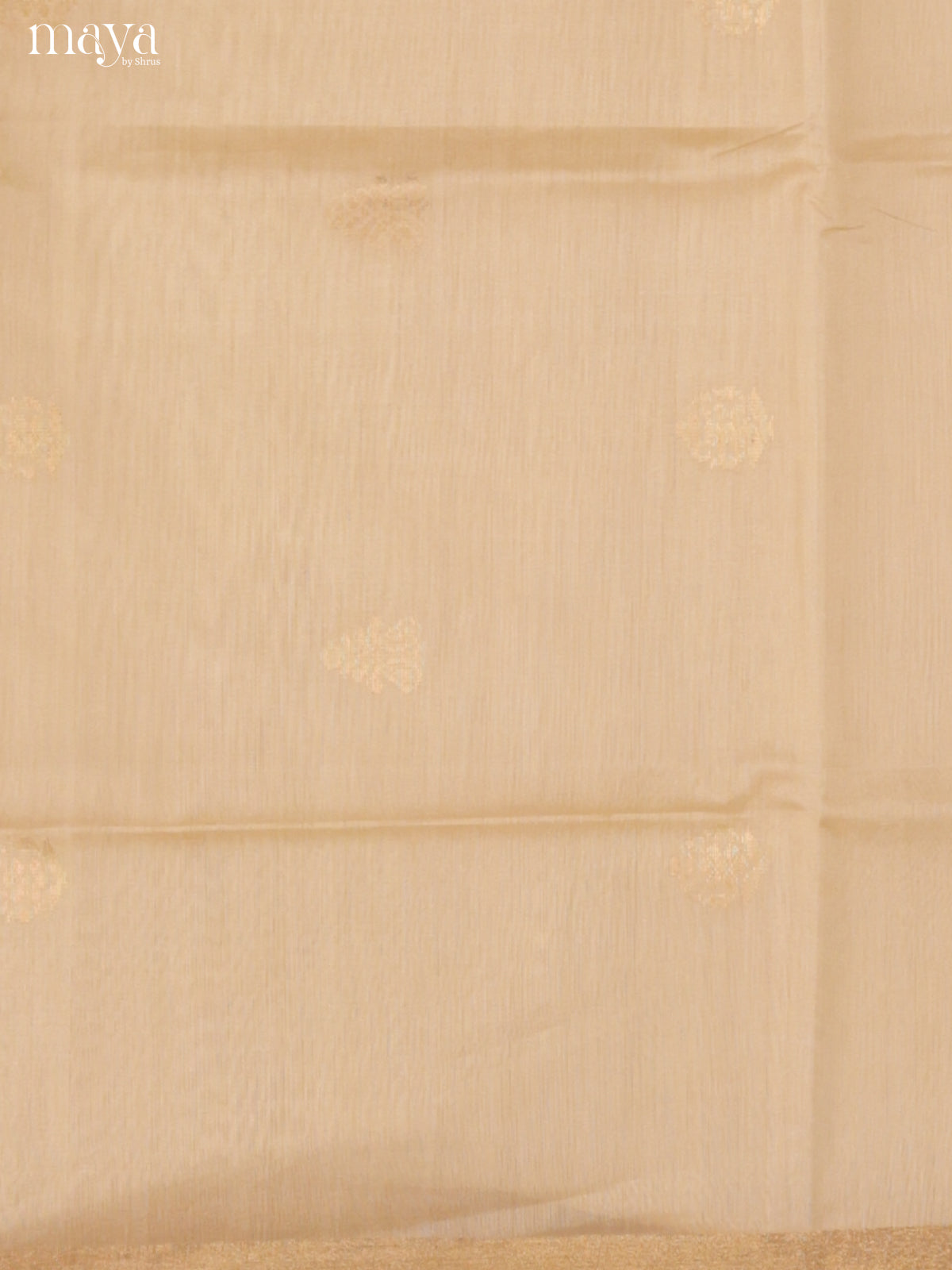 Cream & Green-Silkcotton salwar Unstitch