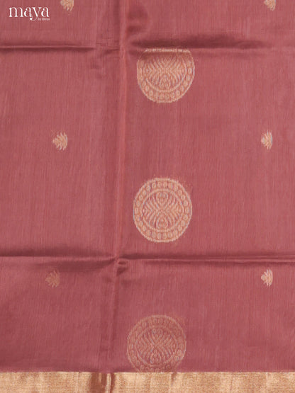 Brown & Green-Silkcotton salwar Unstitch
