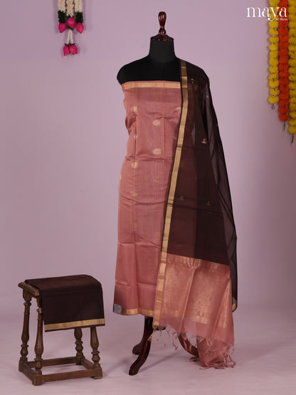 Dusty pink-Silkcotton salwar Unstitch