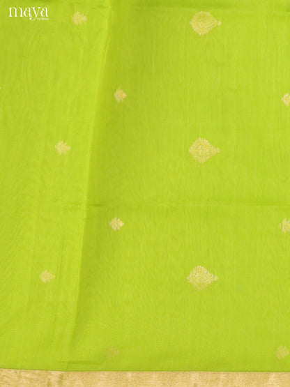 Light Green & Green-Silkcotton salwar Unstitch