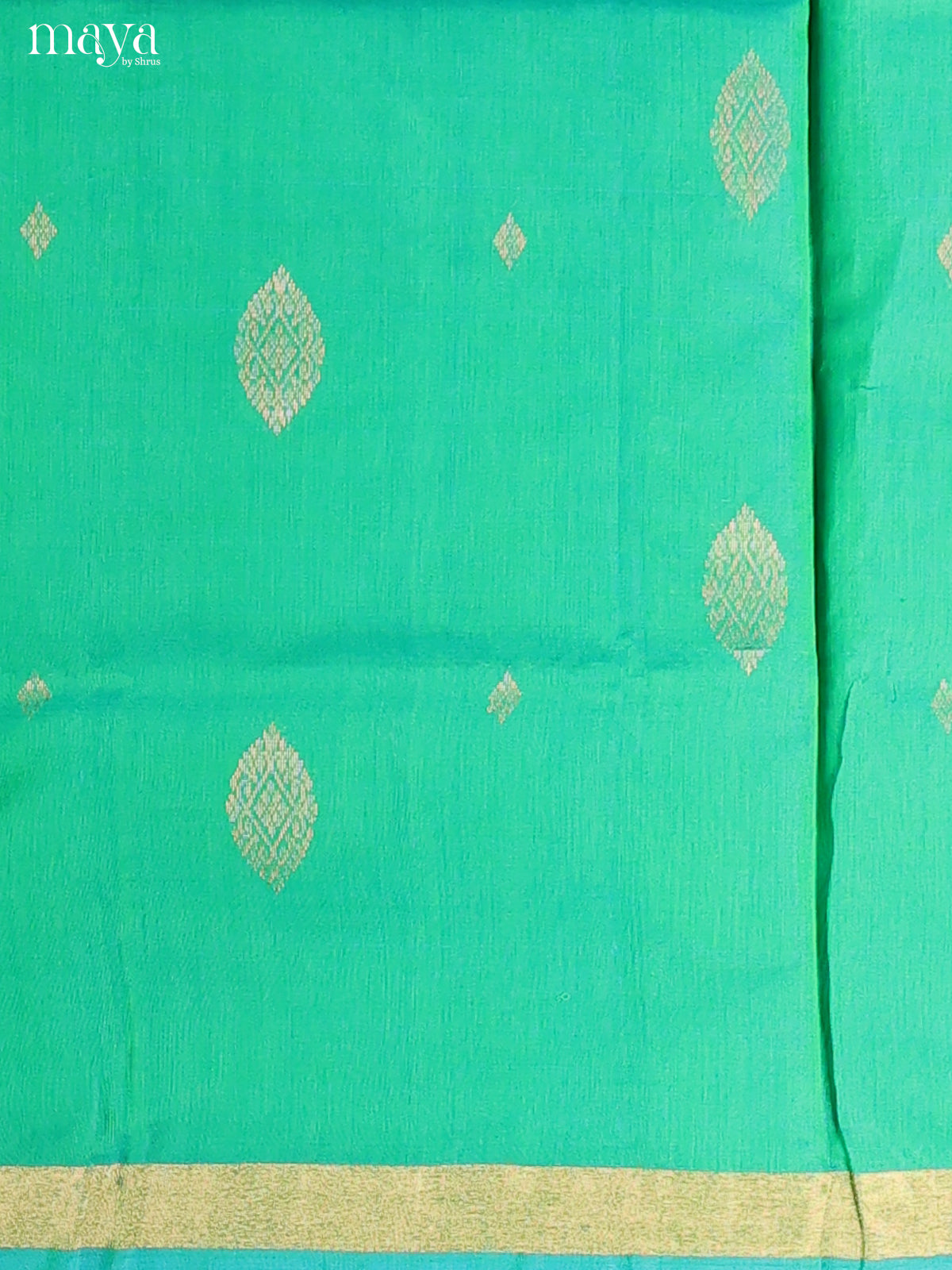 Green-Silkcotton salwar Unstitch