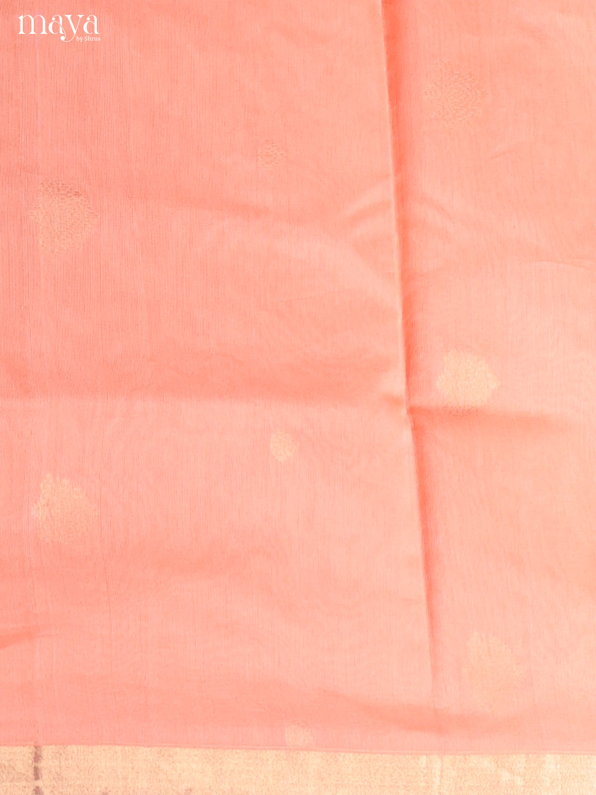 Peach & Blue-Silkcotton salwar Unstitch