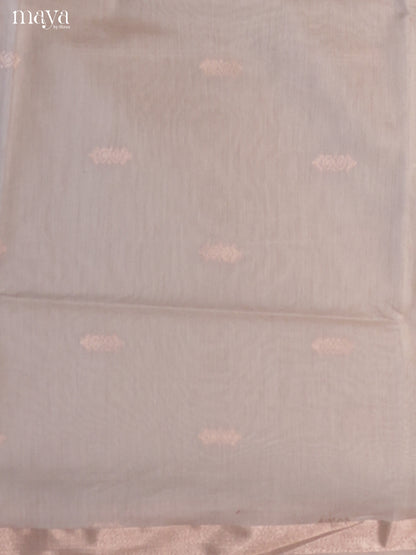 Grey & Blue-Semi silkcotton salwar unstitch
