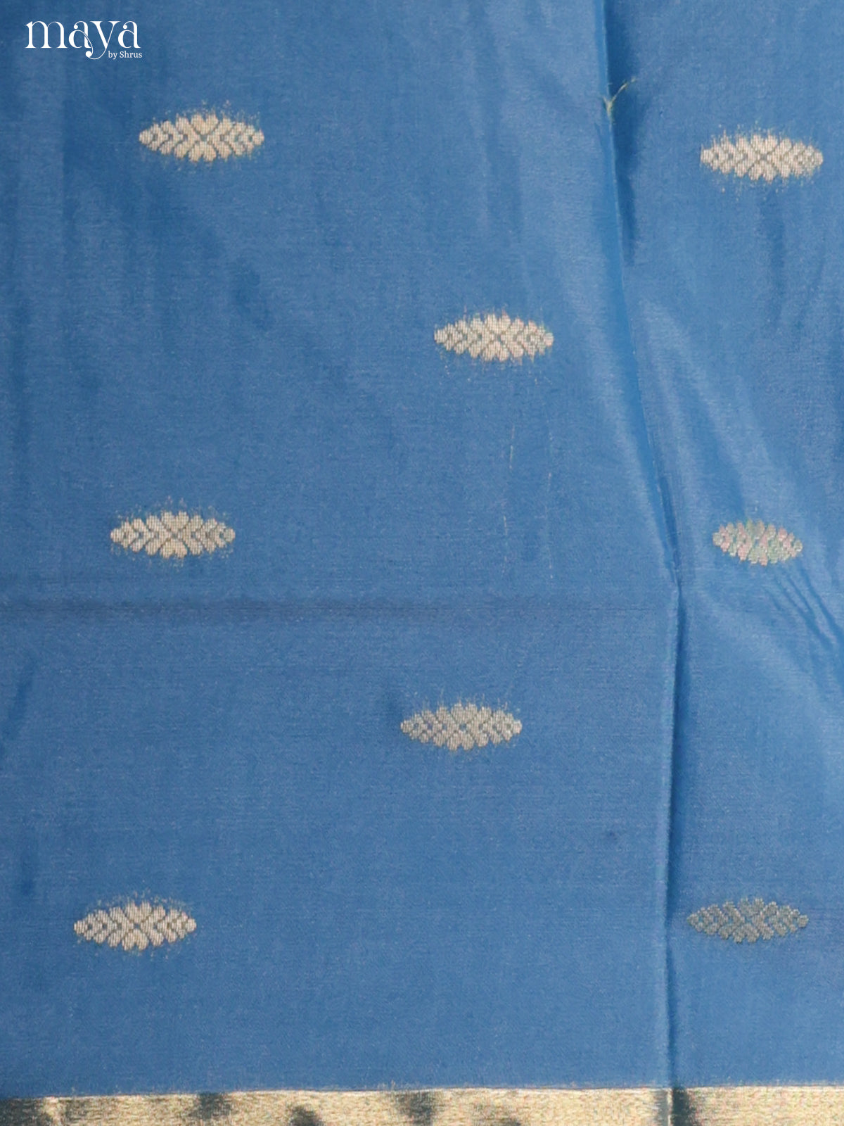 Blue & Violet-Semi silkcotton salwar unstitch