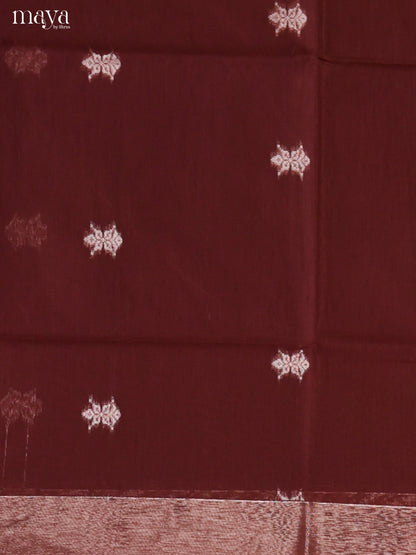 Maroon & Red-Semi silkcotton salwar unstitch