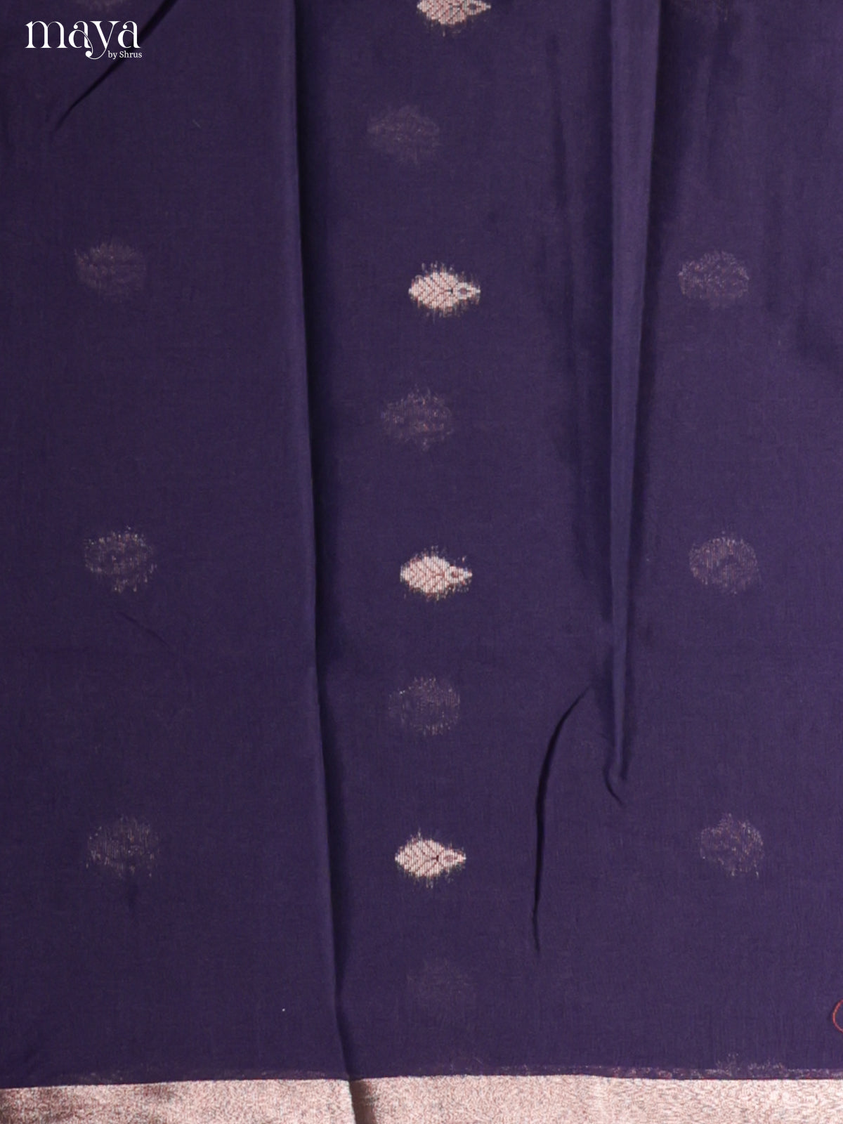 Blue & Red-Semi silkcotton salwar unstitch