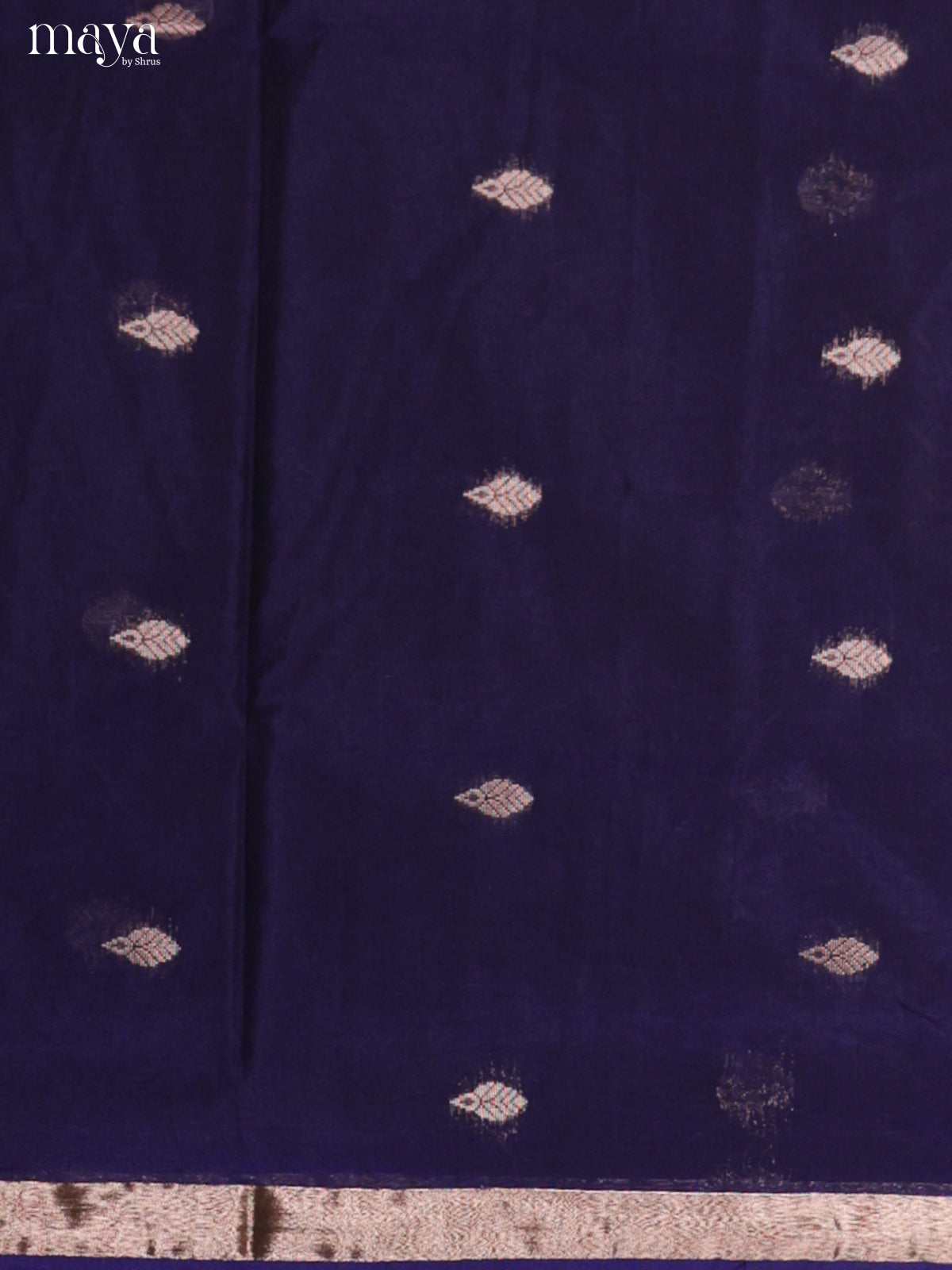 Blue & Red -Semi silkcotton salwar unstitch