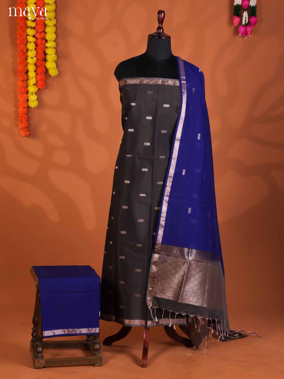 MDL20020-Semi silkcotton salwar unstitch