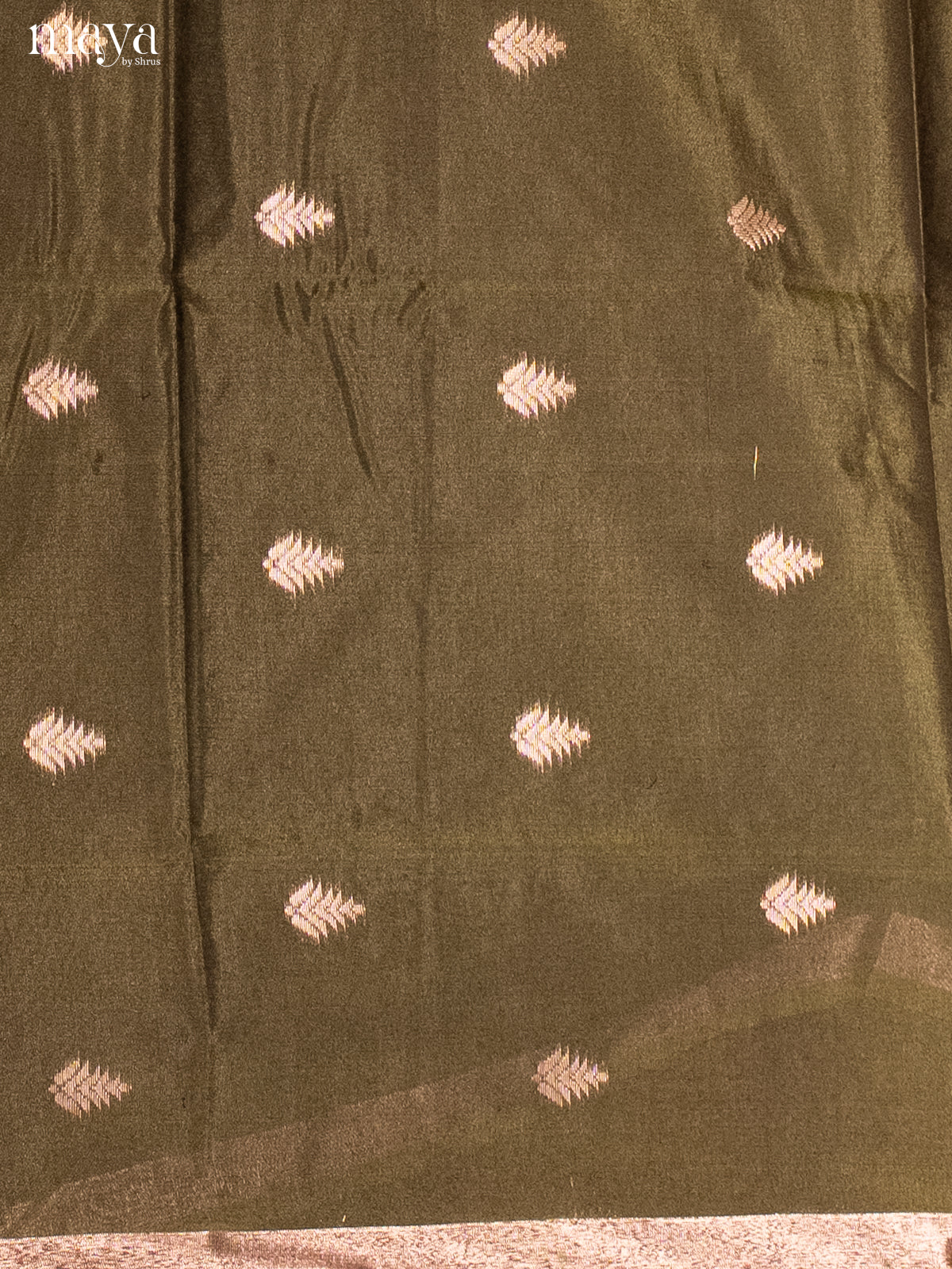mehandi & Green-Semi silkcotton salwar unstitch