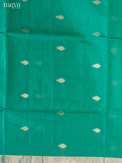 Green & Red-Semi silkcotton salwar unstitch