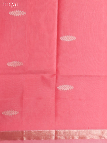 Pink & Green -Semi silkcotton salwar unstitch