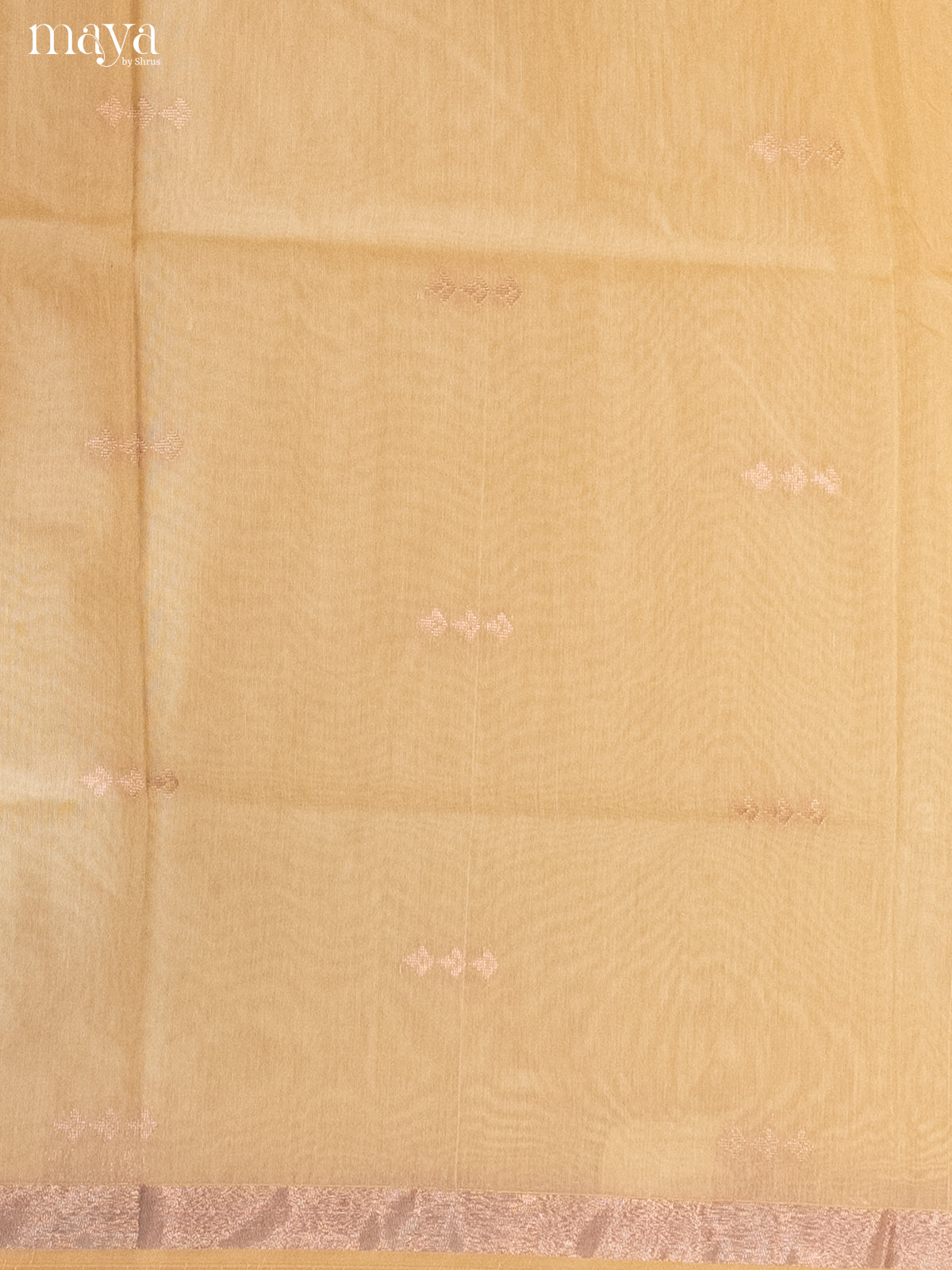 Cream & Green-Semi silkcotton salwar unstitch
