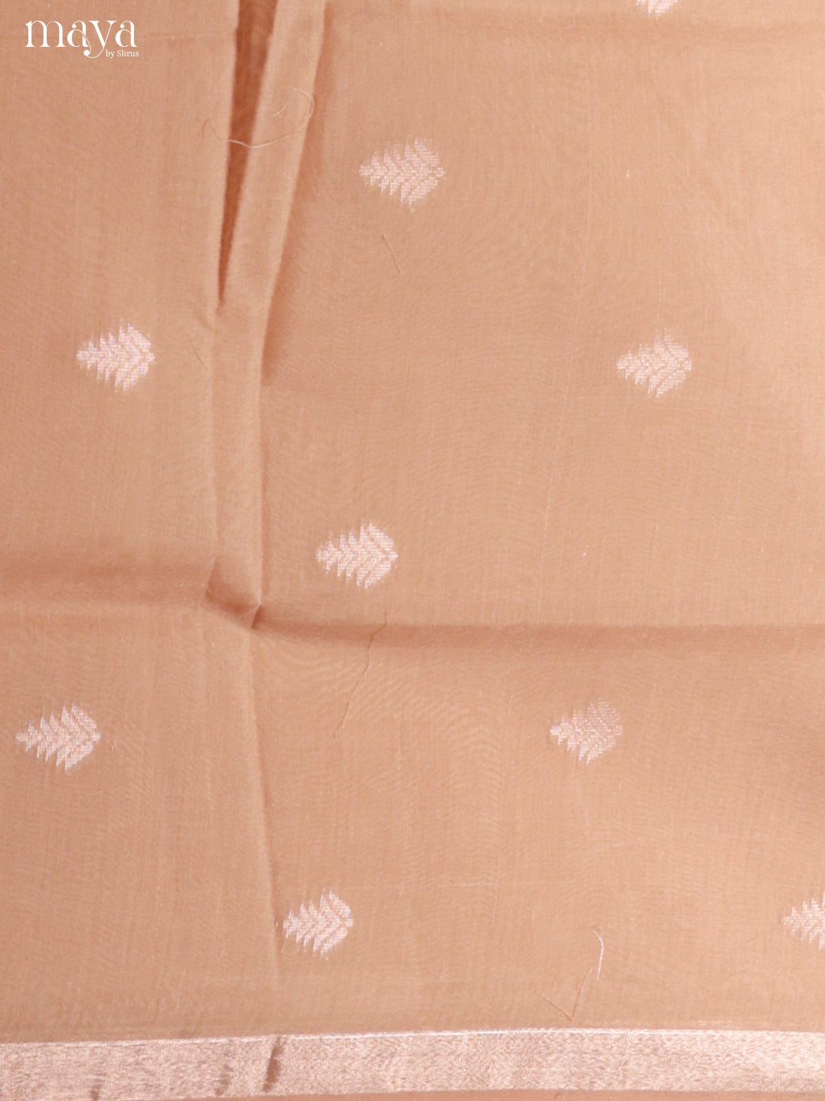 Light Brown & Red-Semi silkcotton salwar unstitch