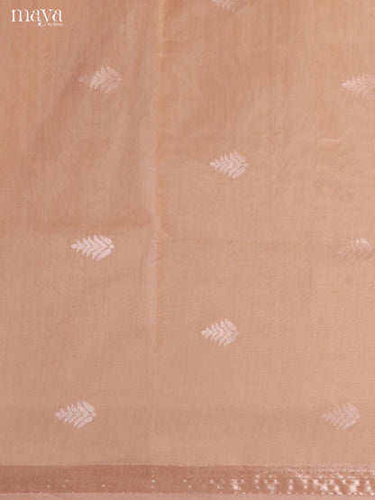 Light Brown & Maroon-Semi silkcotton salwar unstitch
