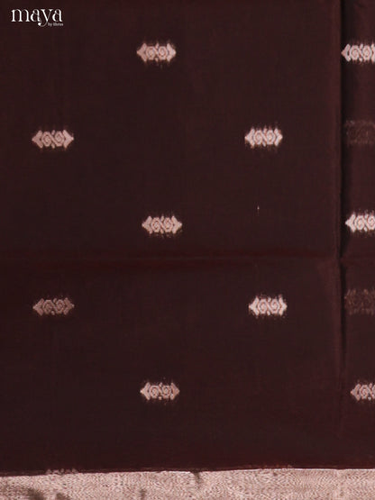 Maroon & Blue-Semi silkcotton salwar unstitch