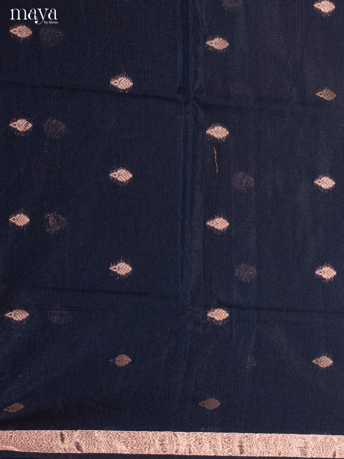 Blue & Red-Semi silkcotton salwar unstitch