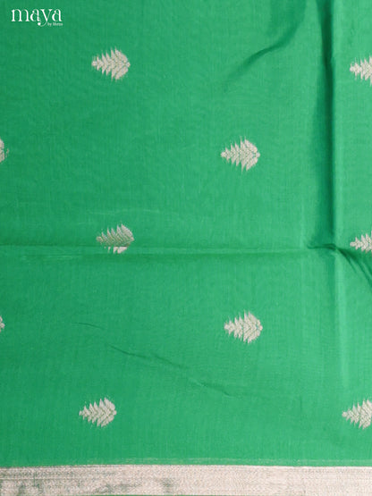 Green & Blue-Semi silkcotton salwar unstitch