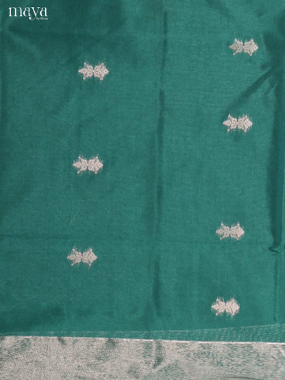 Green & Blue -Semi silkcotton salwar unstitch